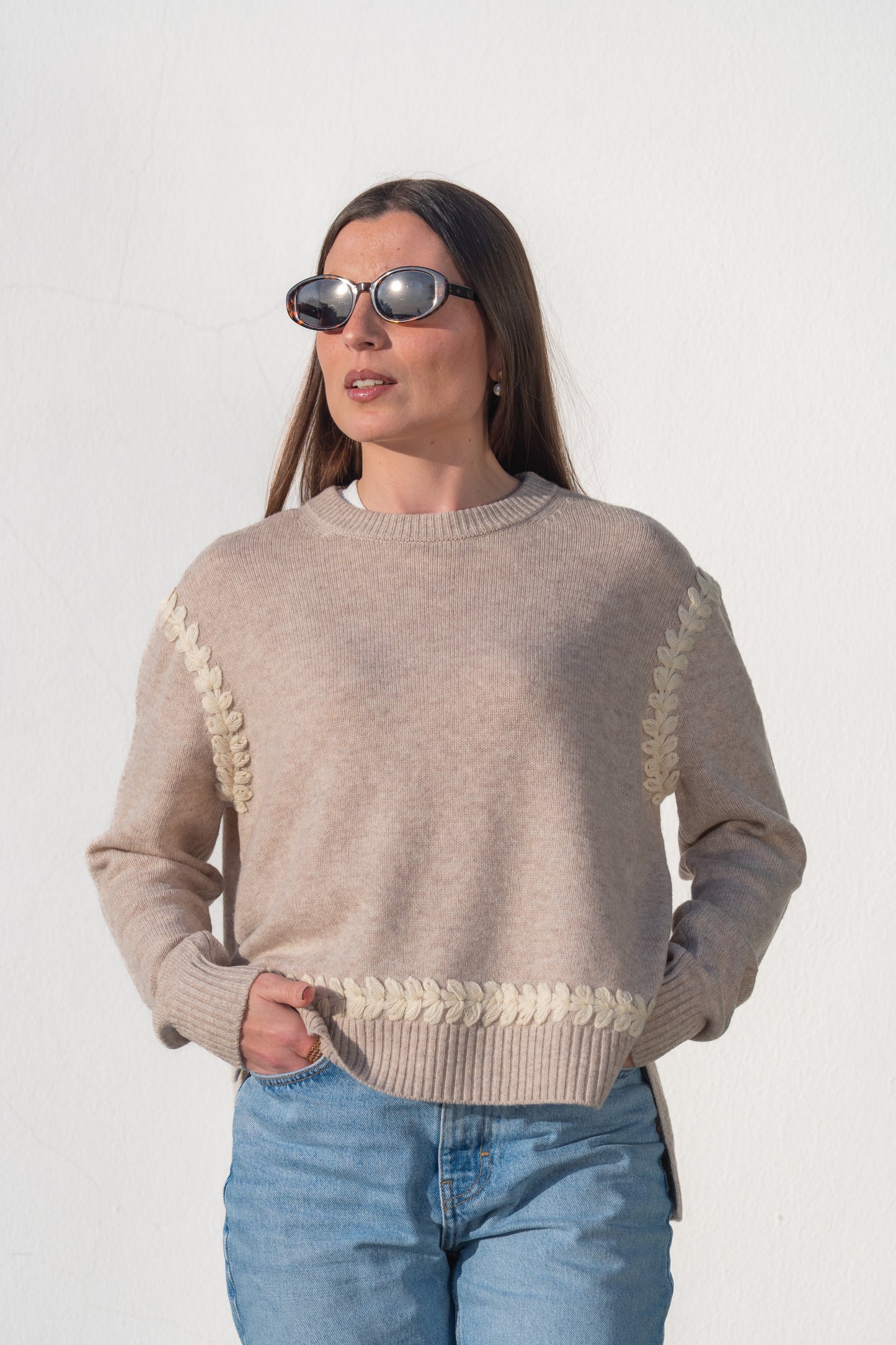 CAMISOLA LÃ TERRA BEGE