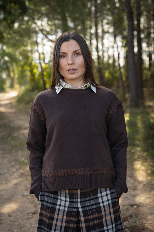 CAMISOLA LÃ TERRA CASTANHO